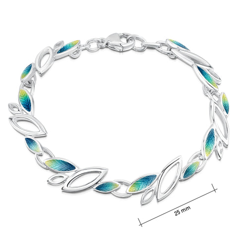 Seasons Sterling Silver Bracelet in Summer Enamel by Sheila Fleet Jewellery