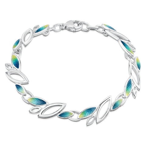 Seasons Sterling Silver Bracelet in Summer Enamel by Sheila Fleet Jewellery