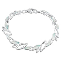 Seasons Sterling Silver Bracelet in Winter Enamel by Sheila Fleet Jewellery
