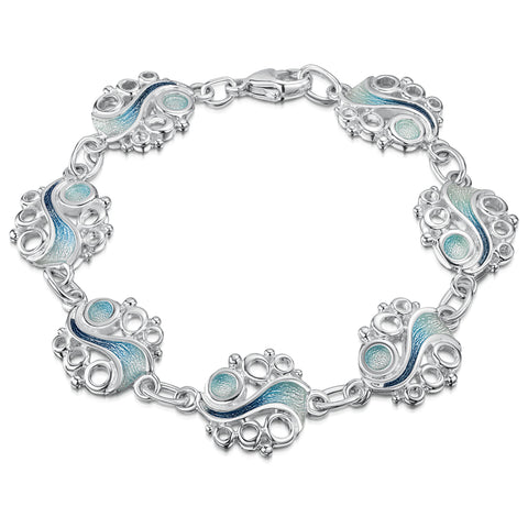 Arctic Stream 7-link Bracelet in Sterling Silver by Sheila Fleet Jewellery