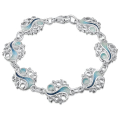 Arctic Stream 7-link Bracelet in Sterling Silver by Sheila Fleet Jewellery