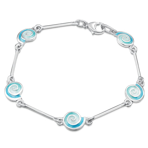 Skara Spiral Enamel Bracelet by Sheila Fleet Jewellery