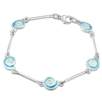 Skara Spiral Enamel Bracelet by Sheila Fleet Jewellery