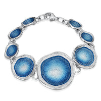 Lunar Sterling Silver Occasion Enamel Bracelet by Sheila Fleet Jewellery