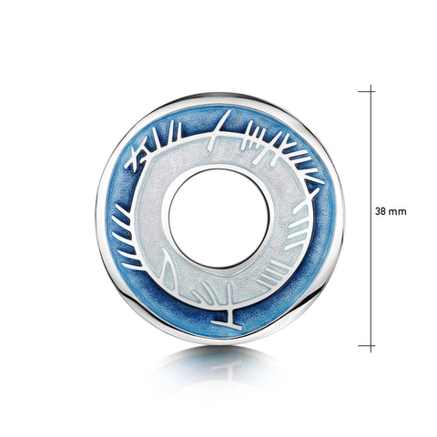 Skyran Enamel Brooch in Sterling Silver by Sheila Fleet Jewellery