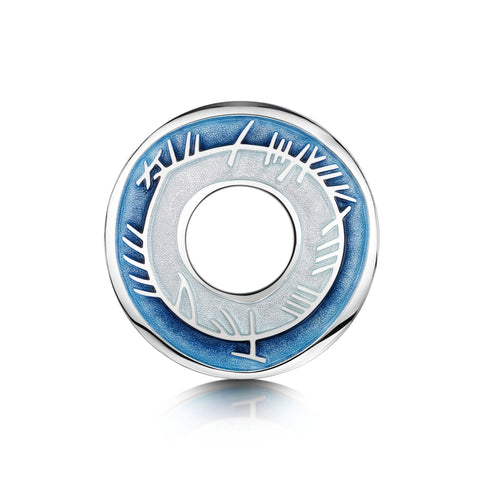 Skyran Enamel Brooch in Sterling Silver by Sheila Fleet Jewellery