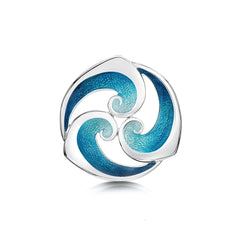 Breckon Enamel Brooch in Sterling Silver by Sheila Fleet Jewellery