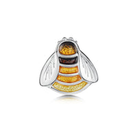 Great Yellow Bumblebee Enamel Brooch in Sterling Silver by Sheila Fleet Jewellery