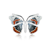 Red Admiral Butterfly Enamel Dress Brooch by Sheila Fleet Jewellery