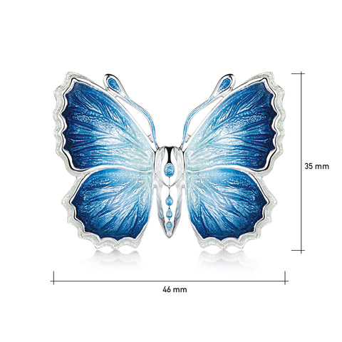 Holly Blue Butterfly Enamel Brooch by Sheila Fleet Jewellery