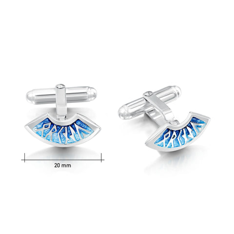 Runic Small Cufflinks in Skaill Enamel