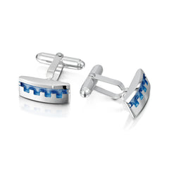 Castle Cufflinks in Misty Enamel