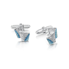 Standing Stones Enamel Cufflinks in Sterling Silver by Sheila Fleet Jewellery