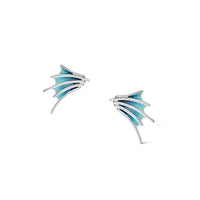 Cascade Small Stud Earrings in Storm Enamel by Sheila Fleet Jewellery