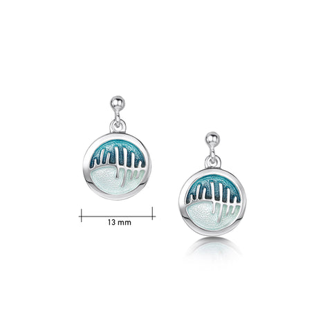 Skyran 'If' Drop Earrings in Storm Enamel by Sheila Fleet Jewellery