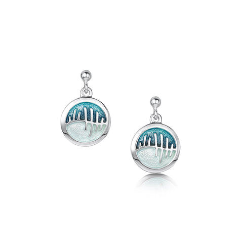 Skyran 'If' Drop Earrings in Storm Enamel by Sheila Fleet Jewellery