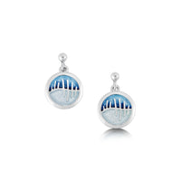 Skyran Enamel 'If' Drop Earrings in Sterling Silver by Sheila Fleet Jewellery
