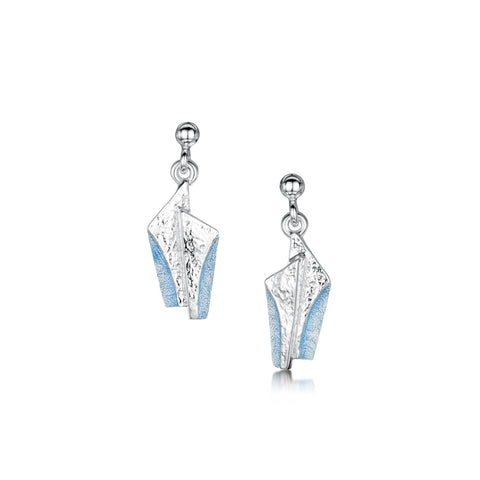 Standing Stones Petite Enamel Drop Earrings in Sterling Silver by Sheila Fleet Jewellery
