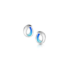 Sea & Surf Petite Stud Earrings in Ocean Hue Enamel by Sheila Fleet Jewellery