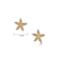 Starfish Small Stud Earrings in Sterling Silver