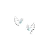 Seasons Silver Petite Stud Earrings in Winter Enamel by Sheila Fleet Jewellery