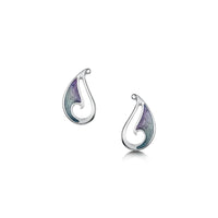 Mill Sands Enamel Petite Stud Earrings in Sterling Silver