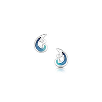 Bow Waves Stud Earrings in Sterling Silver by Sheila Fleet Jewellery