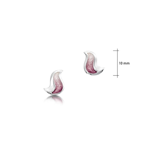 River Ripples Petite Stud Earrings in Champagne Enamel by Sheila Fleet Jewellery