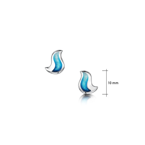 River Ripples Petite Stud Earrings in Tropical Enamel by Sheila Fleet Jewellery