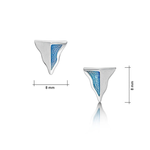 Lomond Reflections Small Stud Earrings in Dawn Enamel