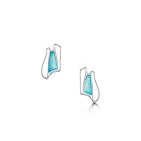 Headlands Stud Earrings in Shallows Enamel by Sheila Fleet Jewellery