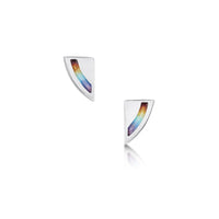 Rainbow Small Enamel Stud Earrings in Sterling Silver by Sheila Fleet Jewellery