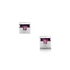 Castle Small Stud Earrings in Amethyst Enamel