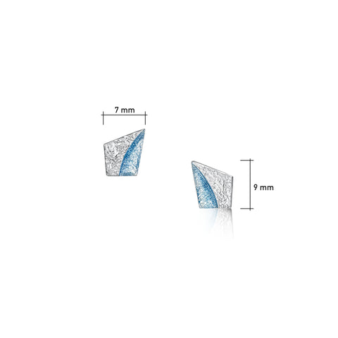 Standing Stones Petite Enamel Stud Earrings in Sterling Silver by Sheila Fleet Jewellery