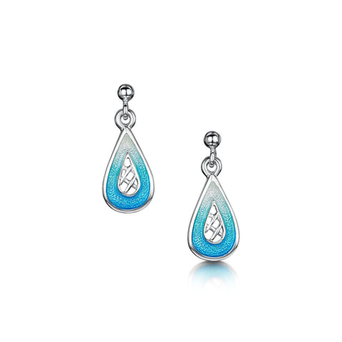 Tidal Treasures Small Drop Earrings in Shallows Enamel by Sheila Fleet Jewellery (EE0205-SHAL)