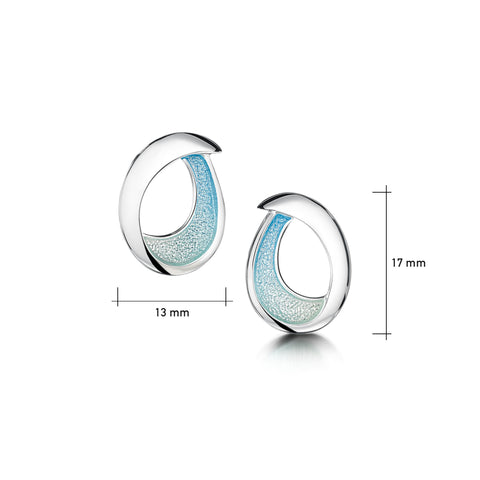 Sea & Surf Small Stud Earrings in Ice Enamel