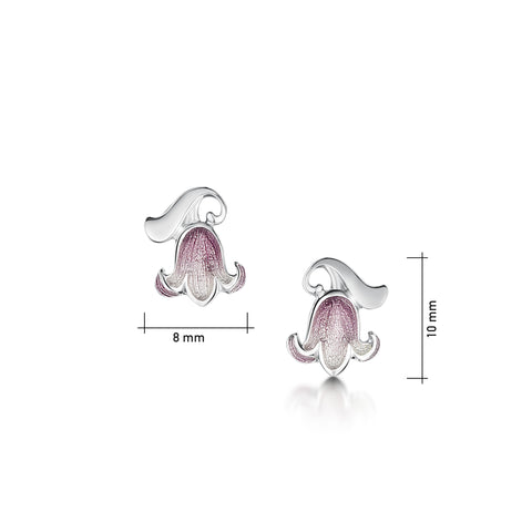 Bluebell Small Stud Earrings in Pinkbell Enamel