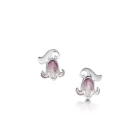Bluebell Small Stud Earrings in Pinkbell Enamel by Sheila Fleet Jewellery