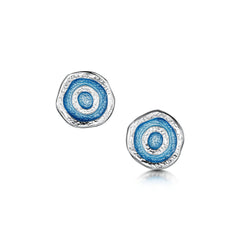 Brodgar Eye Enamelled Small Stud Earrings in Sterling Silver by Sheila Fleet Jewellery