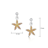 Starfish Small Drop Earrings in Sterling Silver