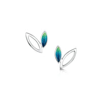 Seasons Silver Small Stud Earrings in Spring Enamel by Sheila Fleet Jewellery