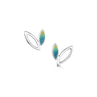 Seasons Silver Small Stud Earrings in Summer Enamel by Sheila Fleet Jewellery