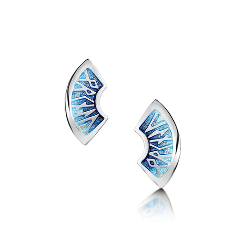 Runic Small Stud Earrings in Skaill Enamel by Sheila Fleet Jewellery