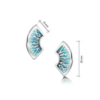 Runic 'Orkney' Small Stud Earrings in Storm Enamel