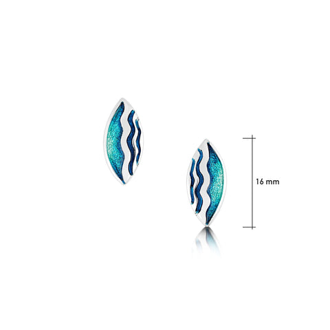 Sands of Time Stud Earrings in Sterling Silver by Sheila Fleet Jewellery