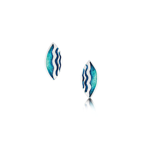 Sands of Time Stud Earrings in Sterling Silver by Sheila Fleet Jewellery