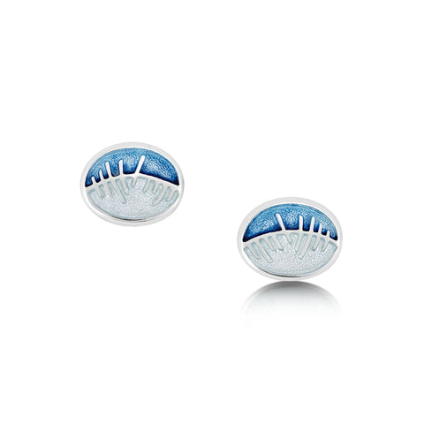 Skyran 'She' Enamel Stud Earrings in Sterling Silver by Sheila Fleet Jewellery