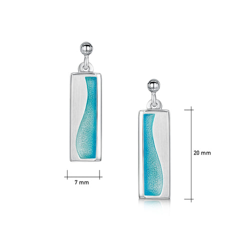 Island Panorama Drop Earrings in Shallows Enamel