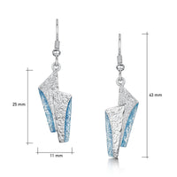 Standing Stones Enamel Duo Drop Earrings in Sterling Silver by Sheila Fleet Jewellery