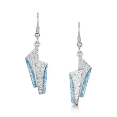 Standing Stones Enamel Duo Drop Earrings in Sterling Silver by Sheila Fleet Jewellery